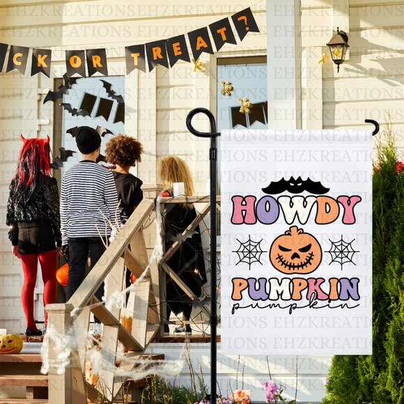 Retro Howdy Garden Flag, Halloween Flag, Outdoor Decor - Picture 2 of 6